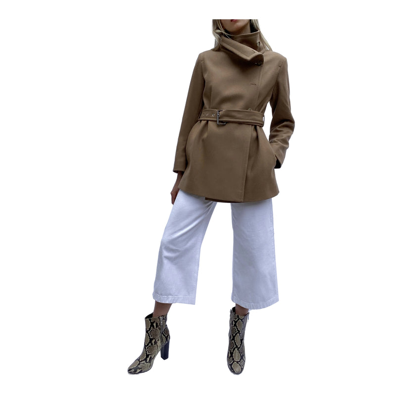 Ricio Platform Wool Wrap Coat by French Connection