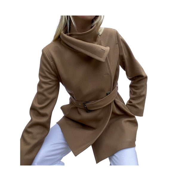 Ricio Platform Wool Wrap Coat by French Connection